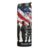 Amerikanische Dienstflagge Thermosbecher (Nach links gedreht)