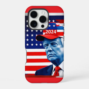 Amerikanische Donald Trump 2024-Flagge iPhone 16 Pro Hülle