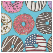 Amerikanische Donuts blau Stoff (Nahaufnahme)