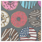 Amerikanische Donuts grau Stoff (Nahaufnahme)