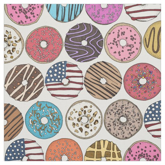 Amerikanische Donuts Perle Stoff (Muster)