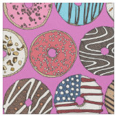 Amerikanische Donuts rosa Stoff (Nahaufnahme)