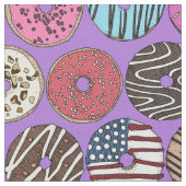 Amerikanische Donuts Veilchen Stoff (Nahaufnahme)