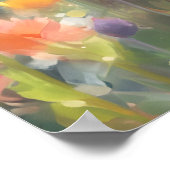 Amerikanische Drahthaarterrier Katze farbige Aquar Poster (Ecke)