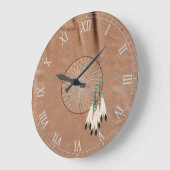 Amerikanische Dreamcatcher-Wall-Uhr Große Wanduhr (Winkel)