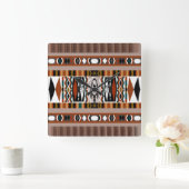 Amerikanische Dreamcatcher-Wall-Uhr Quadratische Wanduhr (Zuhause)