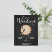 Amerikanische Drum Arrows Black Wedding Einladung (Stehend Vorderseite)