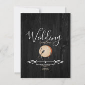 Amerikanische Drum Arrows Black Wedding Einladung (Rückseite)