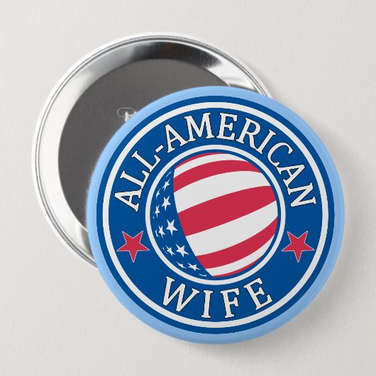 Amerikanische Ehefrau Button (Vorne & Hinten)