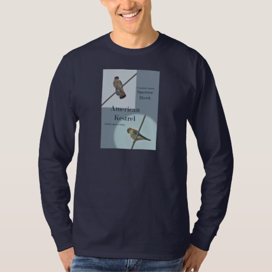 Amerikanische Einzelteile des Kestrel-(Falco T-Shirt (Vorderseite)