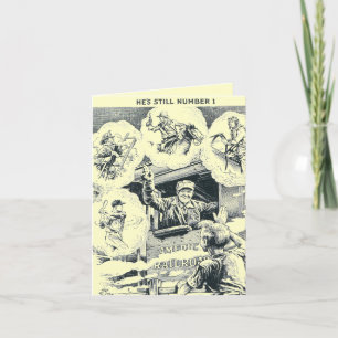 Amerikanische Eisenbahn Lokführer Notizkarte Karte