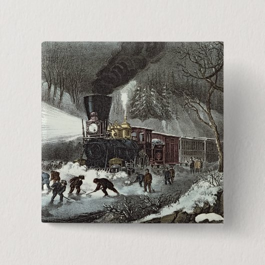 Amerikanische Eisenbahn-Szene, 1871 Button (Vorderseite)