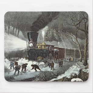 Amerikanische Eisenbahn-Szene, 1871 Mousepad