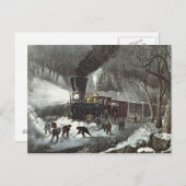 Amerikanische Eisenbahn-Szene, 1871 Postkarte (Vorne/Hinten)