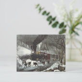 Amerikanische Eisenbahn-Szene, 1871 Postkarte (Stehend Vorderseite)