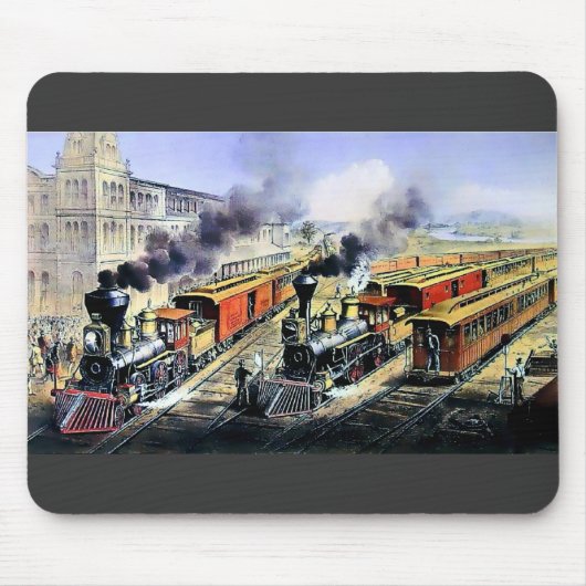 Amerikanische Eisenbahndampf-Motorzüge Mousepad (Vorne)