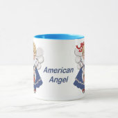 Amerikanische Engel mit Text Tasse (Zentrum)