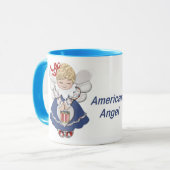 Amerikanische Engel mit Text Tasse (Vorderseite Links)