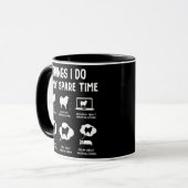 Amerikanische Eskimo Dinge spare Time Funny Dog Tasse (Vorderseite Links)