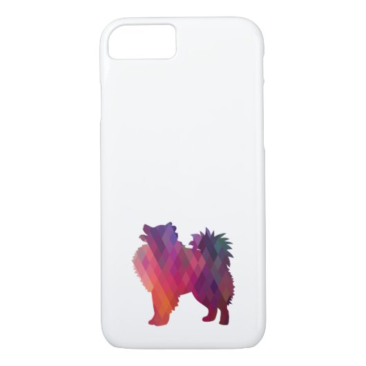 Amerikanische Eskimo Dog Geo Silhouette Lila Case-Mate iPhone Hülle (Rückseite)