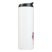 Amerikanische Eskimo Dog Geo Silhouette Lila Thermosbecher (Nach links gedreht)