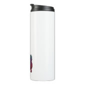 Amerikanische Eskimo Dog Geo Silhouette Lila Thermosbecher (Nach rechts gedreht)