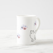 Amerikanische Eskimohunde Porzellantasse (Vorderseite Rechts)