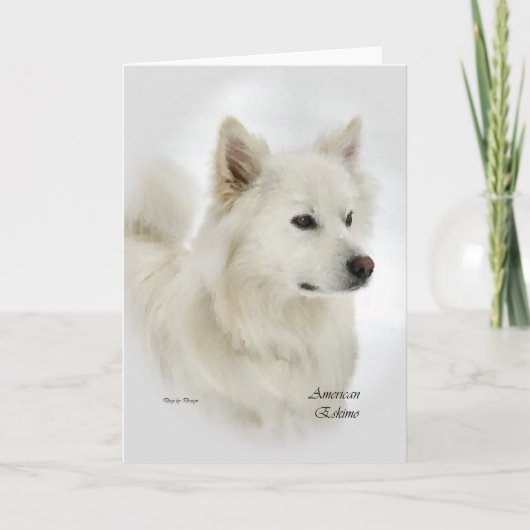 Amerikanische Eskimohundekunst-Geschenke Karte (Vorderseite)