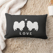 Amerikanische EskimohundeSilhouette-Liebe Lendenkissen (Decke)