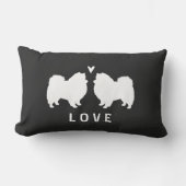 Amerikanische EskimohundeSilhouette-Liebe Lendenkissen (Vorderseite)