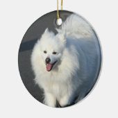 Amerikanische Eskimohundeverzierung Keramikornament (Links)