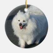 Amerikanische Eskimohundeverzierung Keramikornament (Hinten)