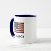 Amerikanische Fahne 1776-2025 Kaffee-Tasse Tasse (Vorderseite Links)