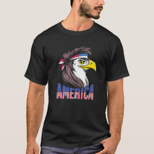 Amerikanische Fahne "Adle Beak Patriotic American T-Shirt