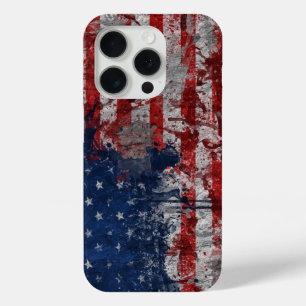 Amerikanische Fahne auf der Grunge-Wand gemalt Case-Mate iPhone Hülle