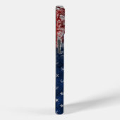 Amerikanische Fahne auf der Grunge-Wand gemalt Case-Mate iPhone Hülle (Rückseite / Rechts)