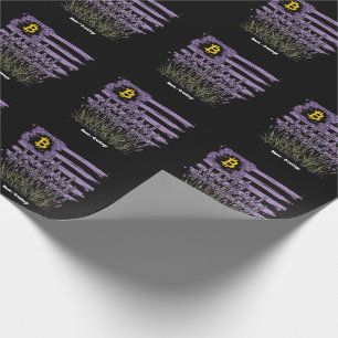 Amerikanische Fahne Bitcoin BTC Revolution Sonnent Geschenkpapier