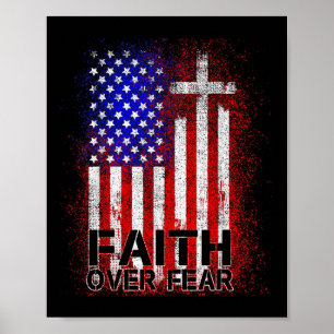 Amerikanische Fahne Cross Weihnachten Patriotic Re Poster
