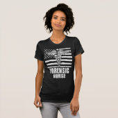 Amerikanische Fahne der Kriminalpolizei T-Shirt (Vorne ganz)