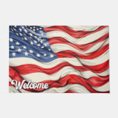 Amerikanische Fahne der Vereinigten Staaten Fußmatte (Vorderseite)