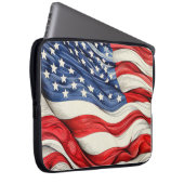 Amerikanische Fahne der Vereinigten Staaten Laptopschutzhülle (Vorne Rechts)