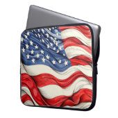 Amerikanische Fahne der Vereinigten Staaten Laptopschutzhülle (Vorderseite Links)