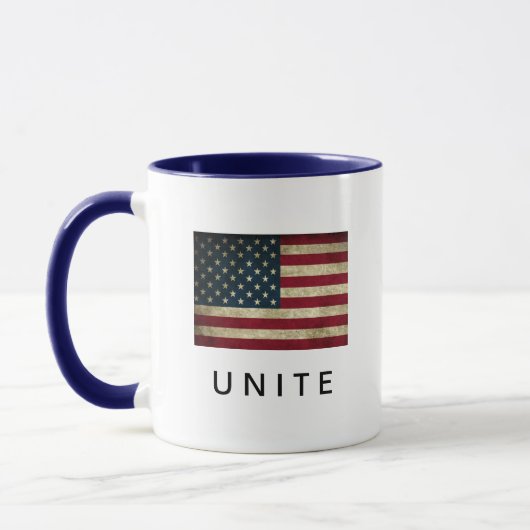 Amerikanische Fahne Einite Kaffee Tasse (Links)