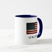 Amerikanische Fahne Einite Kaffee Tasse (VorderseiteRechts)