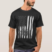 Amerikanische Fahne Farm Tractor Patriotic US Farm T-Shirt (Vorderseite)