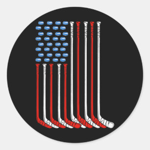 Amerikanische Fahne für den Hockey Runder Aufkleber