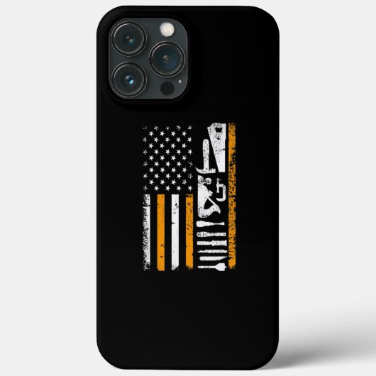 Amerikanische Fahne Holzbearbeitungsgeschenke Tisc Case-Mate iPhone Hülle (Rückseite)