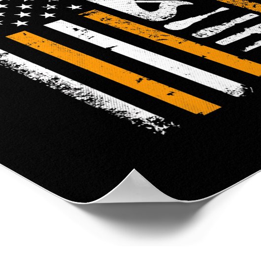 Amerikanische Fahne Holzbearbeitungsgeschenke Tisc Poster (Ecke)