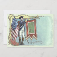 Amerikanische Fahne Horn, Soldat des Revolutionskr