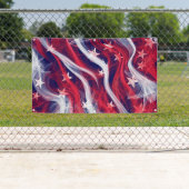 Amerikanische Fahne im Freienmit Metallgummimuffen Banner (Insitu)